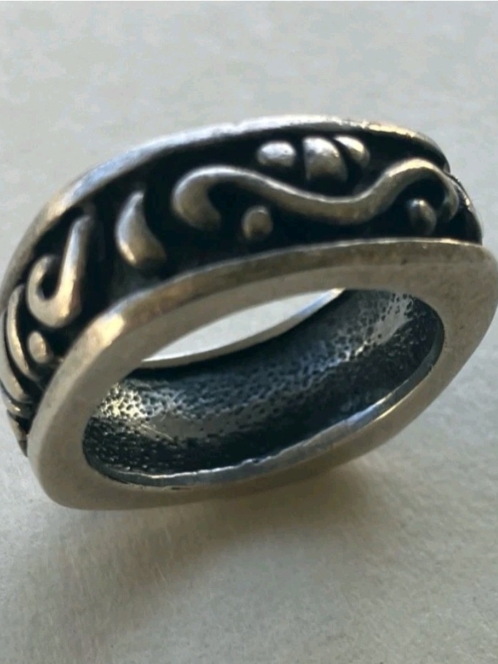 Silpada R0835 Square Filigree .925 Sterling Silver Band Ring - Silver